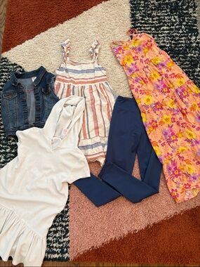 Girls’ Spring/Summer Dresses, Leggings, Denim Vest and Swim coverup